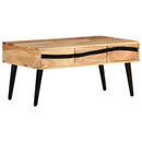 vidaXL tömör akácfa dohányzóasztal 88 x 50 x 42 cm