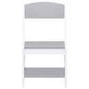 vidaXL fehér MDF gyerekasztal két székkel