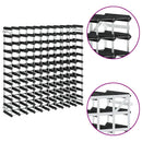 vidaXL fekete tömör fenyőfa bortartó állvány 120 palackhoz