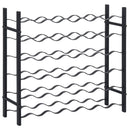 vidaXL fekete vas bortartó állvány 36 palacknak