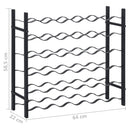 vidaXL fekete vas bortartó állvány 36 palacknak