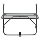 vidaXL fekete acél erkélyasztal 60 x 40 cm