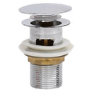 vidaXL króm nyomógombos leeresztőszelep túlfolyóval 6,4x6,4x9,1 cm