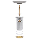 vidaXL króm nyomógombos leeresztőszelep túlfolyóval 6,4x6,4x9,1 cm