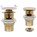 vidaXL arany nyomógombos leeresztőszelep túlfolyóval 6,4x6,4x9,1 cm