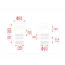 vidaXL ezüst nyomógombos leeresztőszelep túlfolyóval 6,4x6,4x9,1 cm