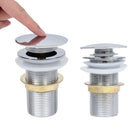 vidaXL krómszínű nyomógombos leeresztő túlfolyó nélkül 6,4x6,4x9,1 cm