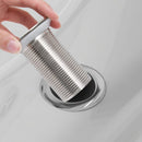 vidaXL krómszínű nyomógombos leeresztő túlfolyó nélkül 6,4x6,4x9,1 cm