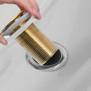 vidaXL aranyszínű nyomógombos leeresztő túlfolyó nélkül 6,4x6,4x9,1 cm