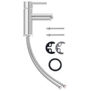 vidaXL krómozott felületű fürdőszobai mosdócsaptelep 130 x 176 mm
