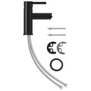 vidaXL fekete fürdőszobai mosdócsaptelep 130 x 176 mm