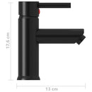 vidaXL fekete fürdőszobai mosdócsaptelep 130 x 176 mm