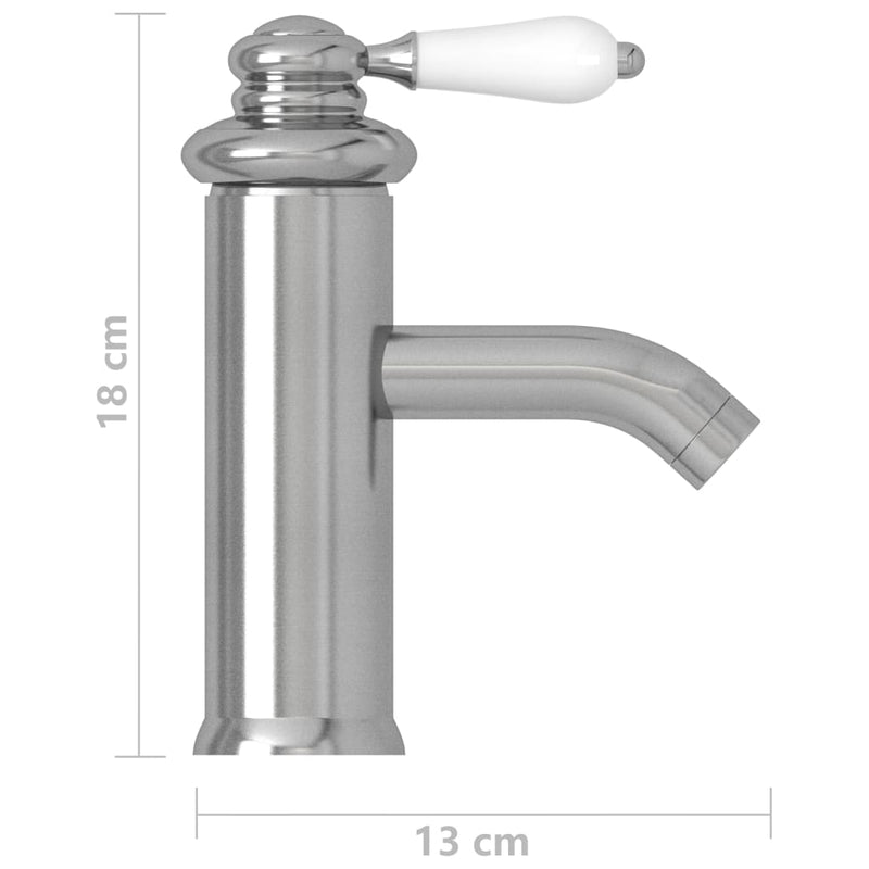 vidaXL ezüst fürdőszobai mosdócsaptelep 130 x 180 mm