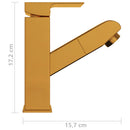 vidaXL aranyszínű kihúzható fürdőszobai mosdócsaptelep 157 x 172 mm