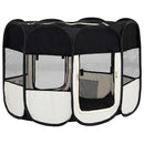 vidaXL fekete összecsukható kutyakennel hordtáskával 90 x 90 x 58 cm