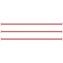 vidaXL 3db piros acél húzódzkodó rúd 125 cm