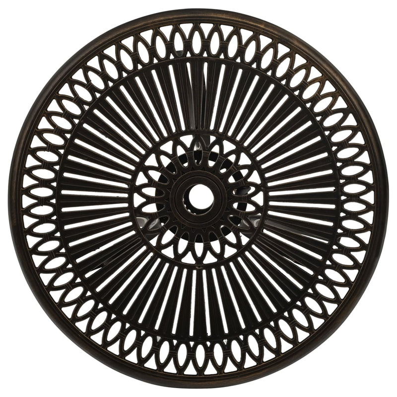 vidaXL bronzszínű öntött alumínium kerti asztal 62 x 62 x 65 cm