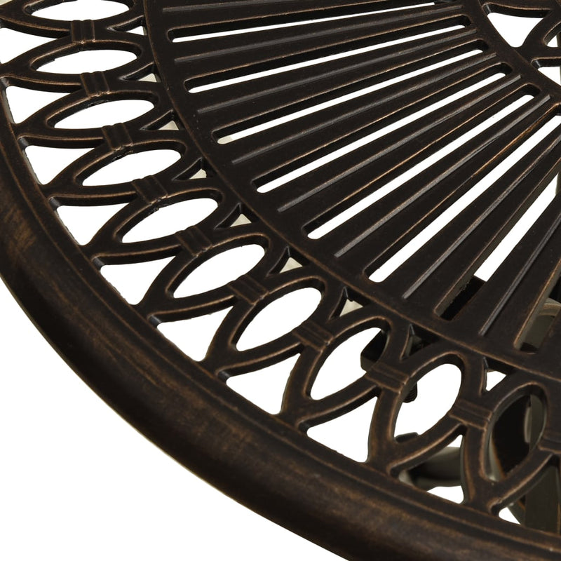 vidaXL bronzszínű öntött alumínium kerti asztal 62 x 62 x 65 cm