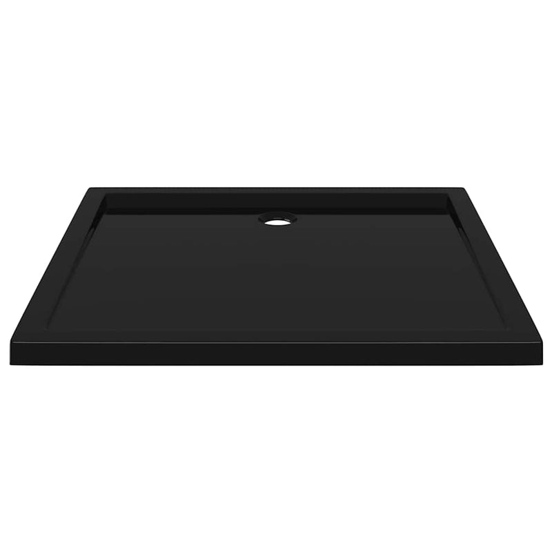 vidaXL téglalap alakú fekete ABS zuhanytálca 80 x 90 cm