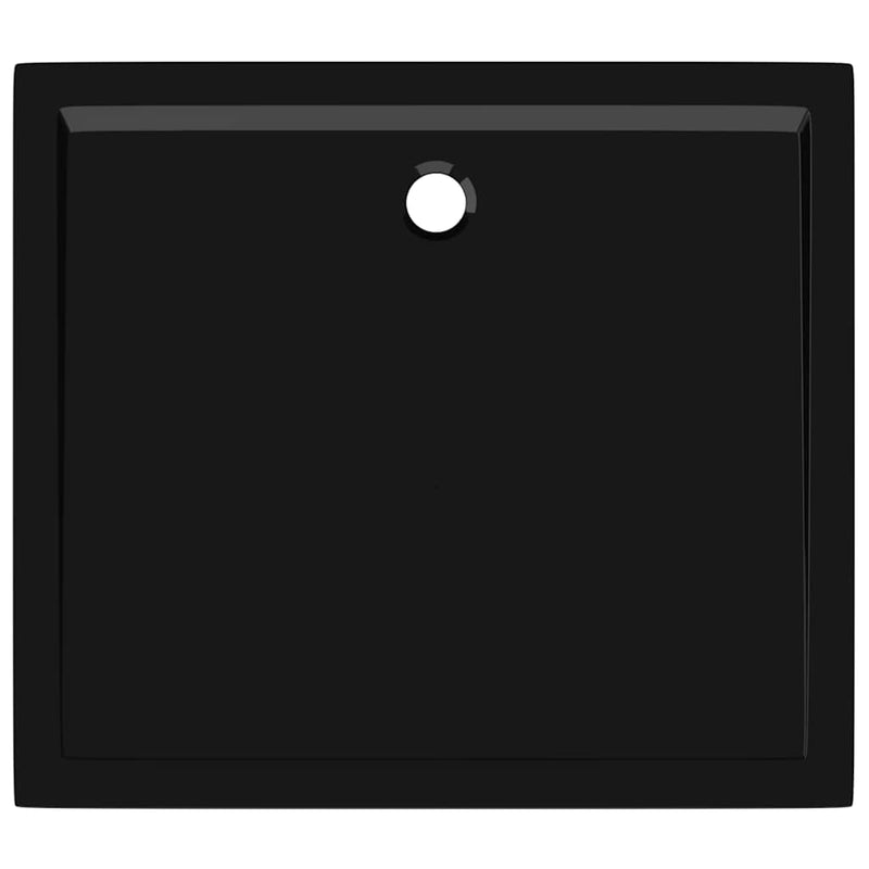 vidaXL téglalap alakú fekete ABS zuhanytálca 80 x 90 cm