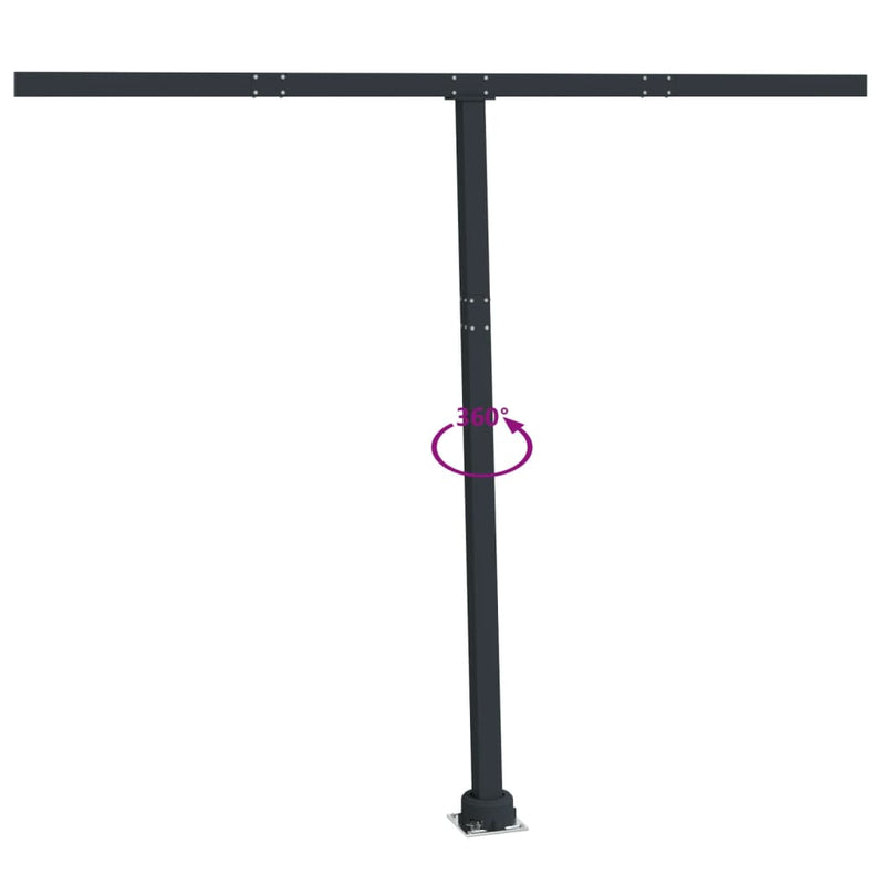 vidaXL antracitszürke vas napellenzőrúdszett 300 x 245 cm