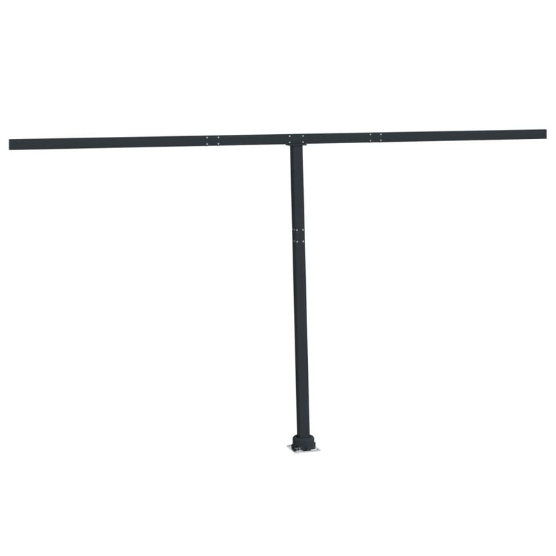 vidaXL antracitszürke vas napellenzőrúdszett 450 x 245 cm