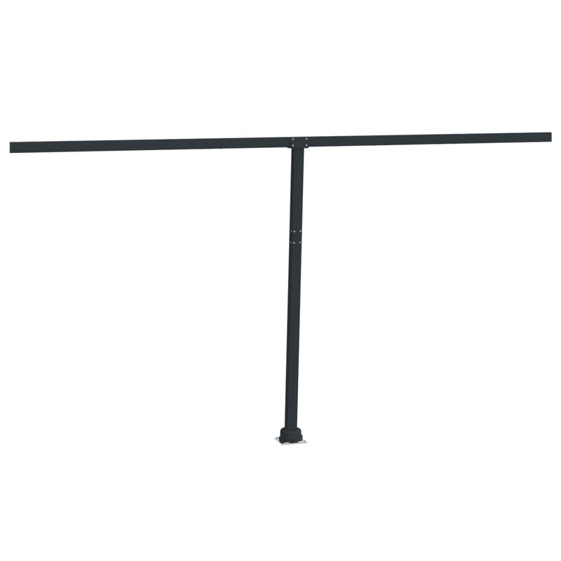 vidaXL antracitszürke vas napellenzőrúdszett 450 x 245 cm