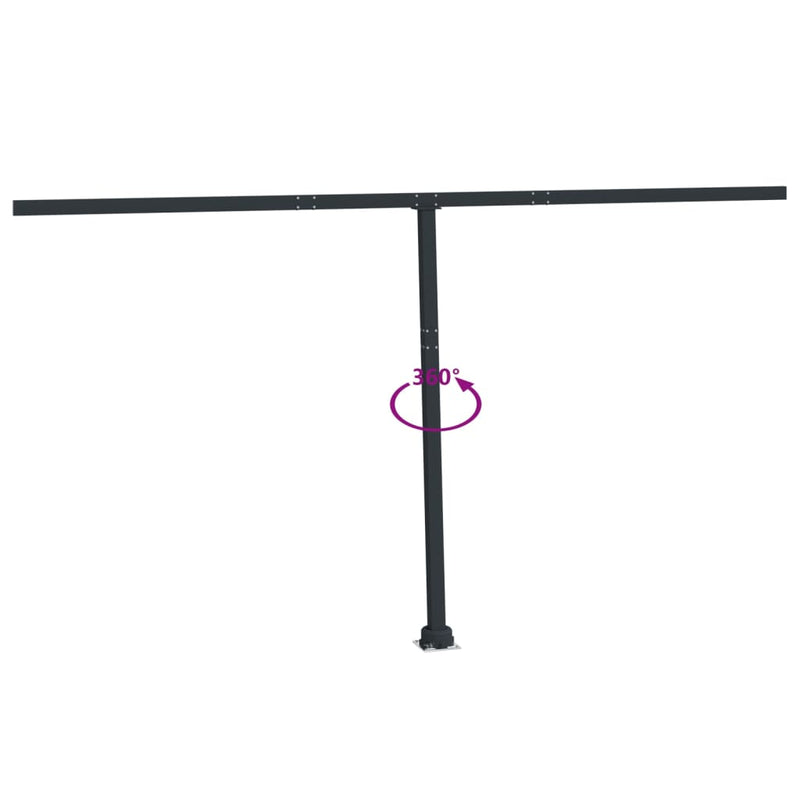 vidaXL antracitszürke vas napellenzőrúdszett 450 x 245 cm