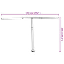 vidaXL antracitszürke vas napellenzőrúdszett 450 x 245 cm