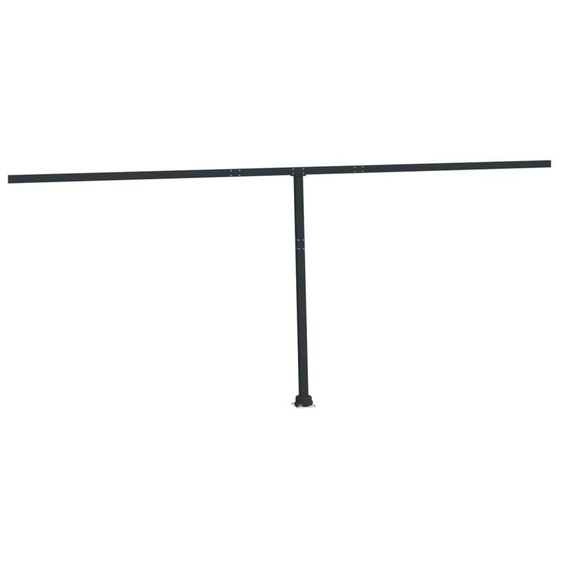 vidaXL antracitszürke vas napellenző rúd szett 600x245 cm