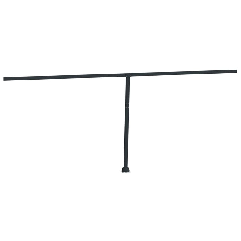 vidaXL antracitszürke vas napellenző rúd szett 600x245 cm