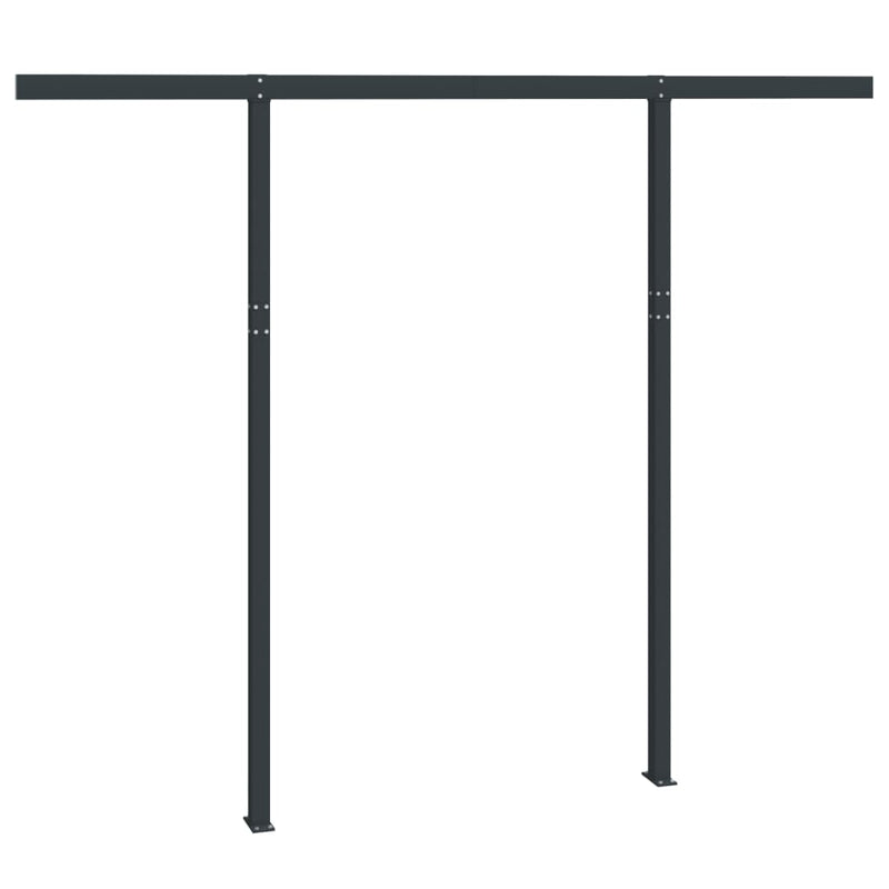 vidaXL antracitszürke vas napellenzőrúdszett 300 x 245 cm