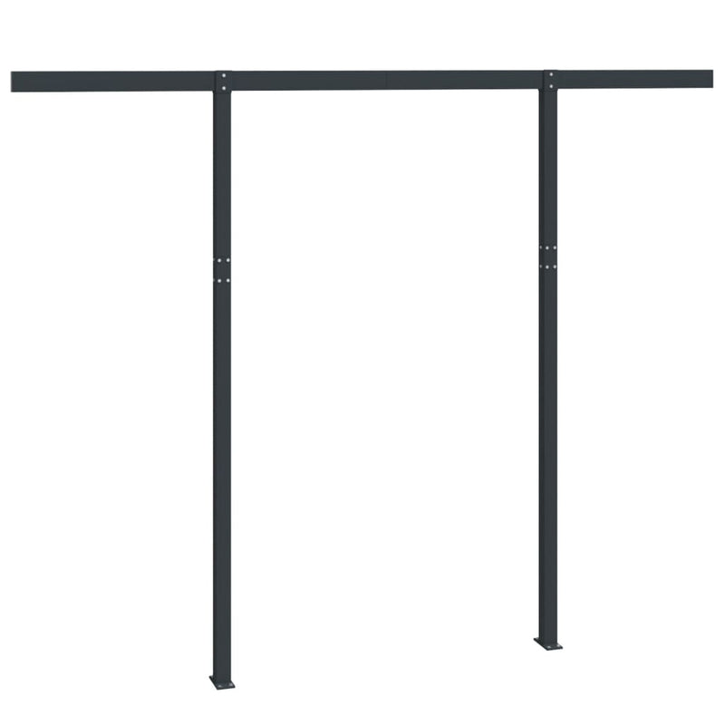 vidaXL antracitszürke vas napellenzőrúdszett 300 x 245 cm