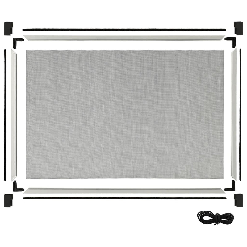vidaXL fehér kihúzható ablakszúnyogháló (100-193) x 75 cm