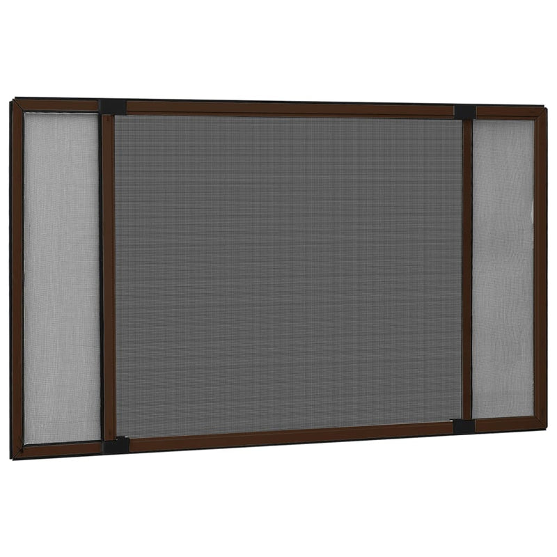 vidaXL barna kihúzható ablakszúnyogháló (100-193) x 75 cm