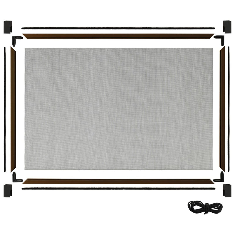 vidaXL barna kihúzható ablakszúnyogháló (100-193) x 75 cm