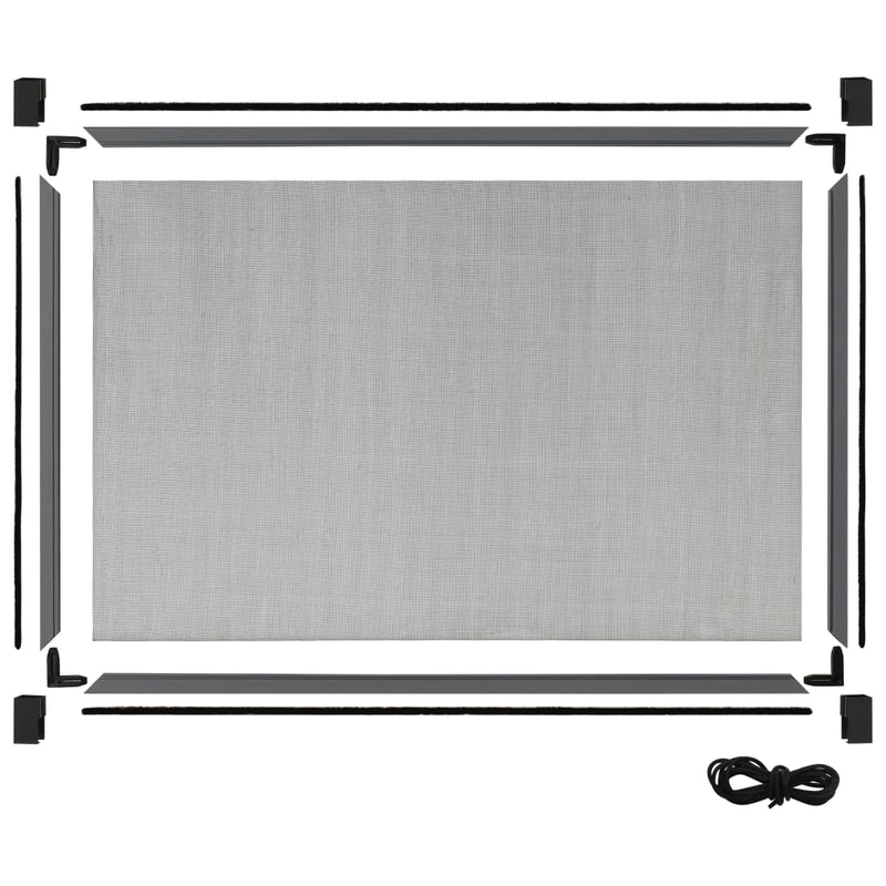 vidaXL atracit kihúzható ablakszúnyogháló (100-193) x 75 cm