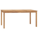 vidaXL tömör tíkfa kerti étkezőasztal 160 x 80 x 77 cm