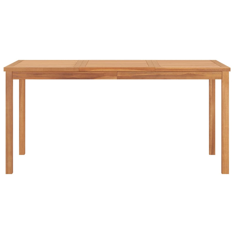 vidaXL tömör tíkfa kerti étkezőasztal 160 x 80 x 77 cm