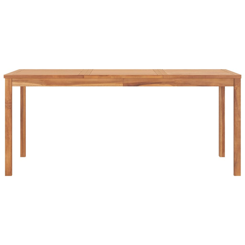 vidaXL tömör tíkfa kerti étkezőasztal 180 x 90 x 77 cm