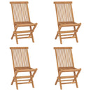vidaXL 4 db összecsukható tömör tíkfa kerti szék