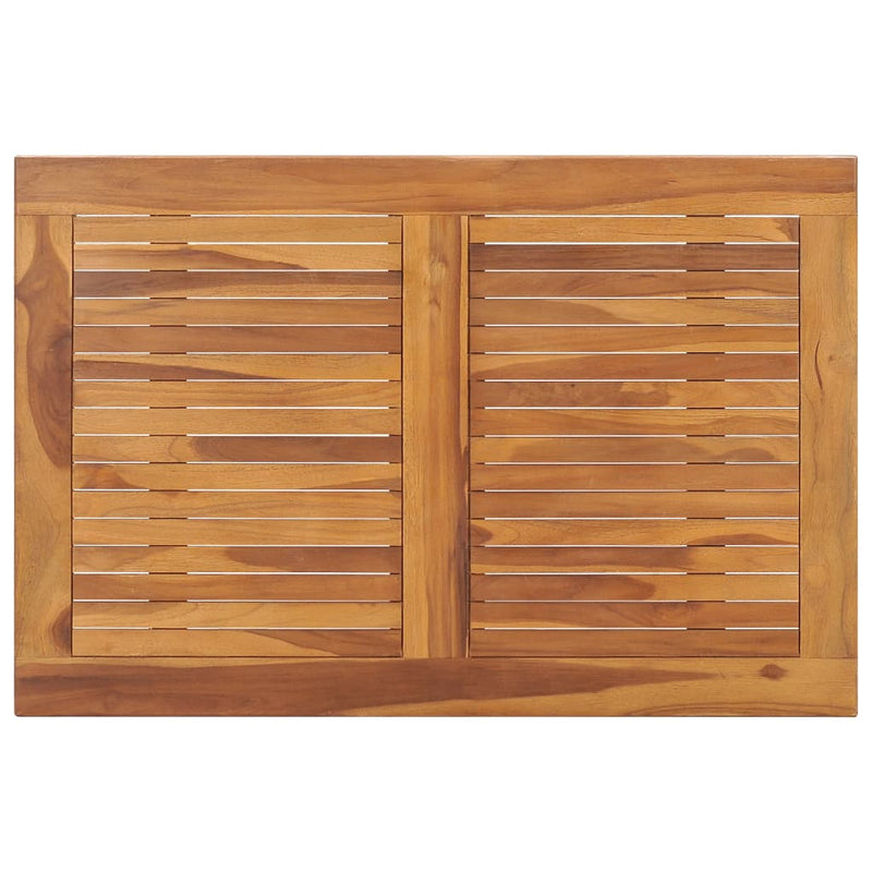 vidaXL összecsukható tömör tíkfa kerti étkezőasztal 90 x 60 x 75 cm