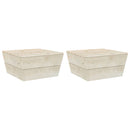 vidaXL 2 db impregnált lucfenyő kerti asztal 60 x 60 x 30 cm