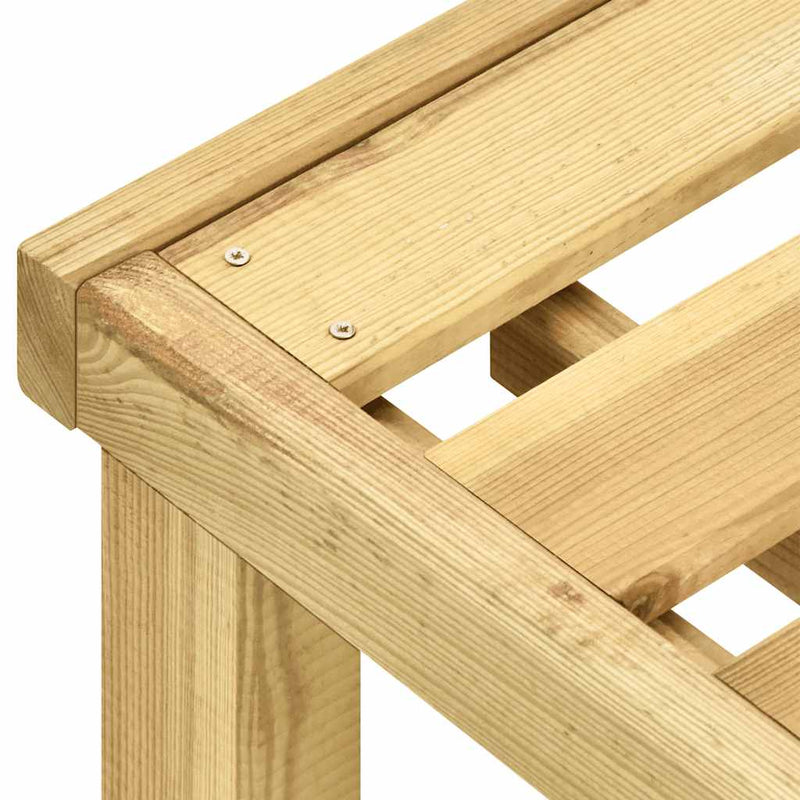 vidaXL zöld impregnált fenyőfa kétszemélyes napozóágy