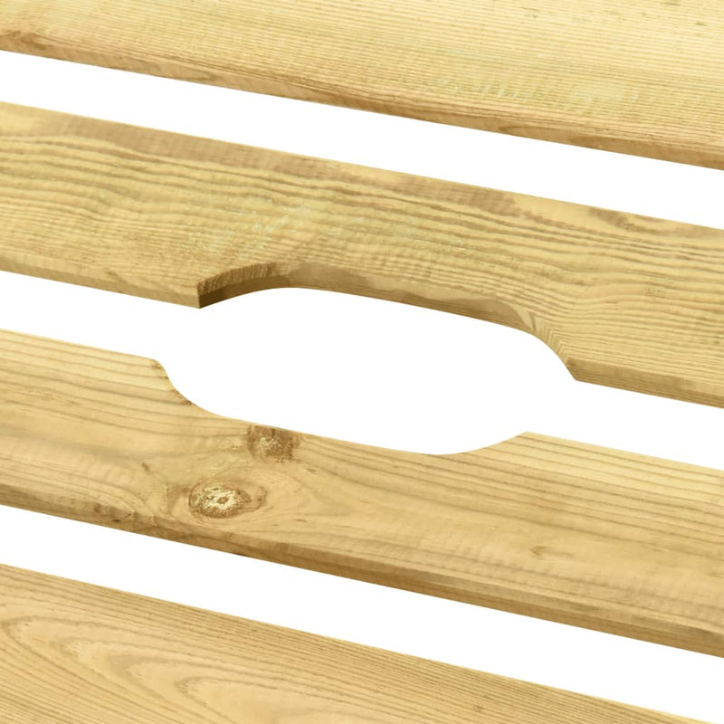 vidaXL zöld impregnált fenyőfa napozóágy asztallal