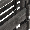 vidaXL festett tömör fenyőfa tripla kerekeskuka-tároló 210x75x121 cm