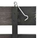 vidaXL festett tömör fenyőfa tripla kerekeskuka-tároló 210x75x121 cm