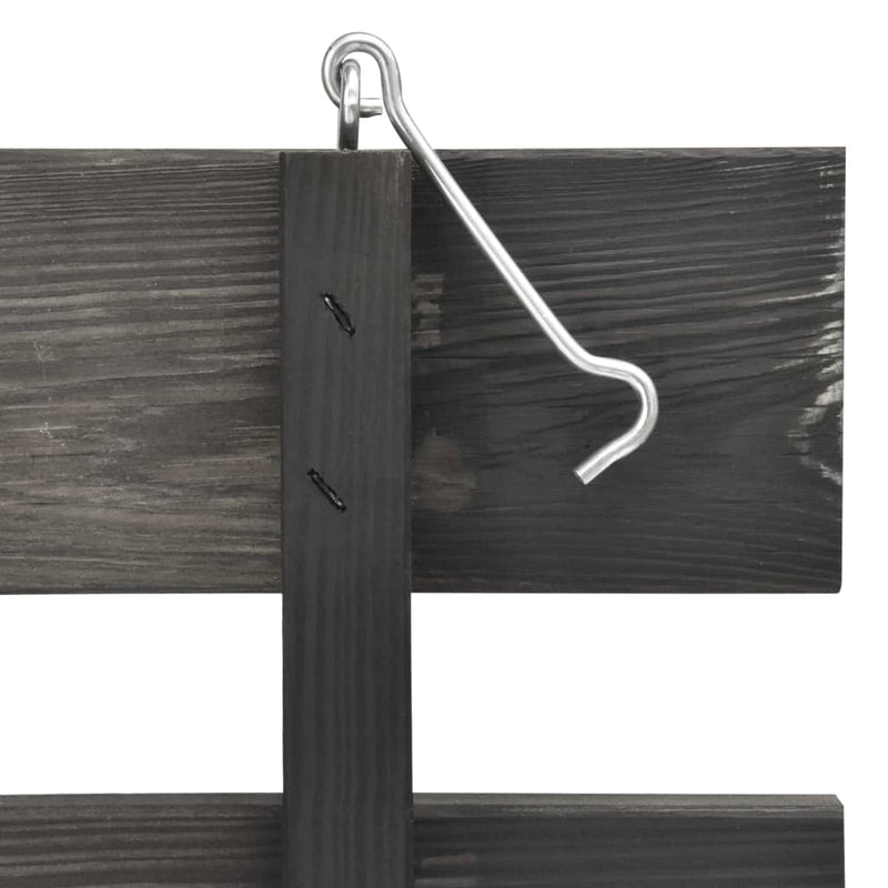 vidaXL festett tömör fenyőfa tripla kerekeskuka-tároló 210x75x121 cm