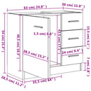 vidaXL magasfényű fehér szerelt fa mosdószekrény 63 x 30 x 54 cm