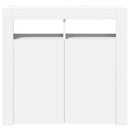vidaXL fehér tálalószekrény LED-világítással 80 x 35 x 75 cm